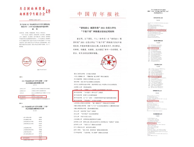 滚球体育“三下乡”社会实践荣获国家级、省级荣誉11项