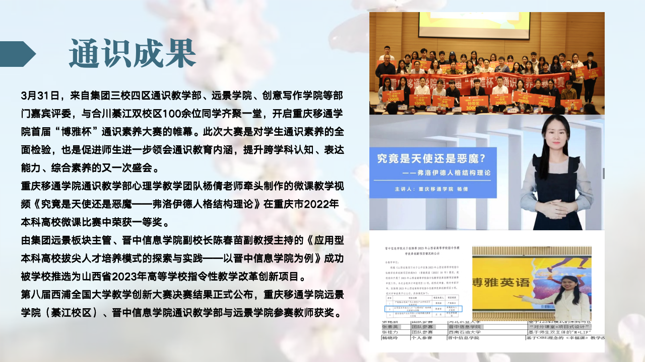 【博雅之路】中国新商科大学集团通识教育简报（总第23期）